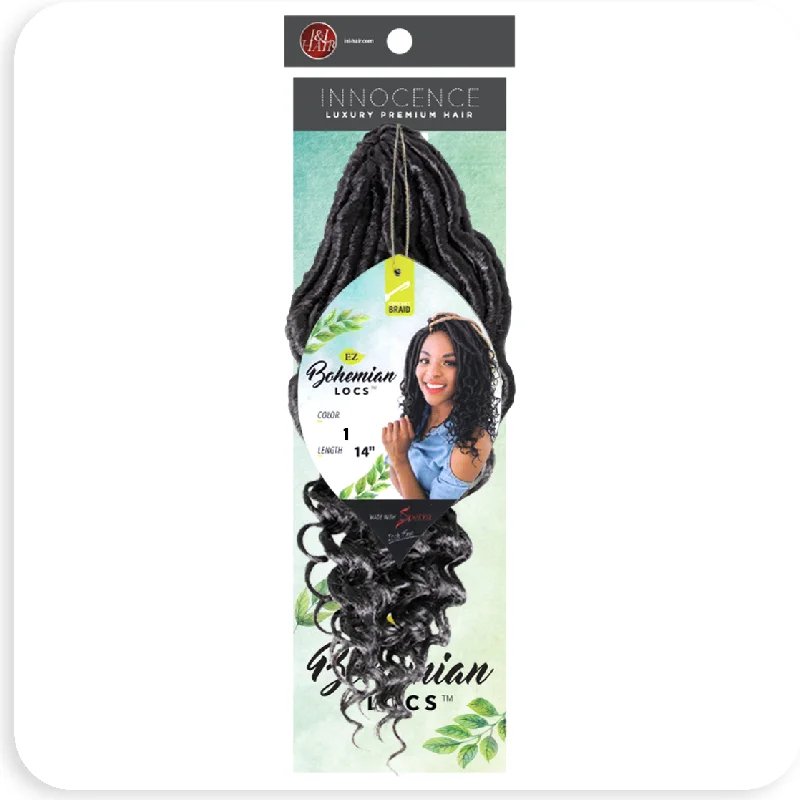 Braided wigs with a middle - part for a classic and elegant styleBohemian LOCS 14"