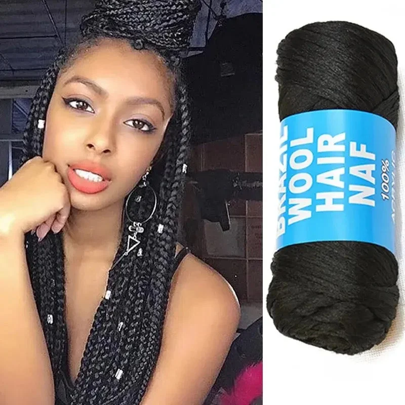 Box braided wigs with jumbo size for a bold lookBrazilian Wool Yarn