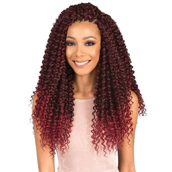 Human hair braided wigs for a luxurious feelBobbi Boss African Roots Collection Crochet Braid - BRAZILIAN WATER CURL 22"