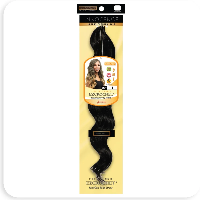 Heat - resistant braided wigs for styling flexibilityEZCROCHET Brazilian Body Wave 20"