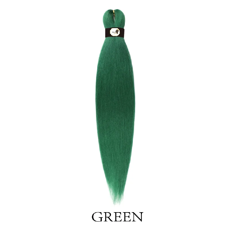 Adjustable - cap braided wigs for a comfortable fitHairnergy Braids Pre-Stretched 56'' Braiding Hair Extensions (color Green)