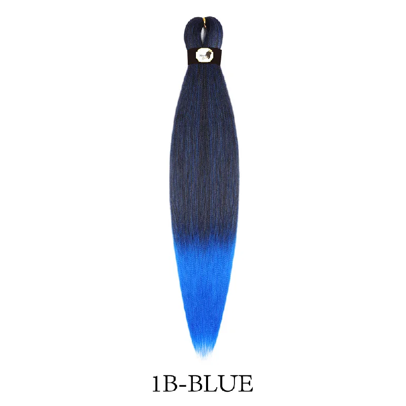 Long - length braided wigs for a glamorous and voluminous styleHairnergy Braids Pre-Stretched 56'' Braiding Hair Extensions Ombre (color 1/Blue)