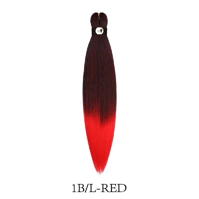 Adjustable - cap braided wigs for a comfortable fitHairnergy Braids Pre-Stretched 56'' Braiding Hair Extensions Ombre (color 1/L-Red)