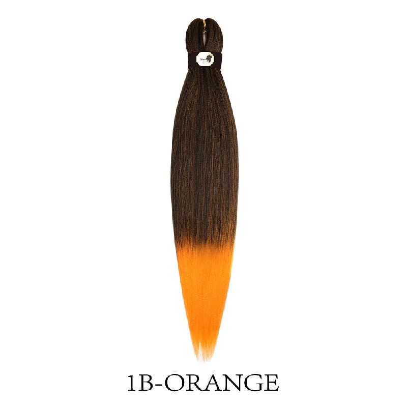 Braided wigs with a 180 - density for a full and thick appearanceHairnergy Braids Pre-Stretched 56'' Braiding Hair Extensions Ombre (color 1/Orange)