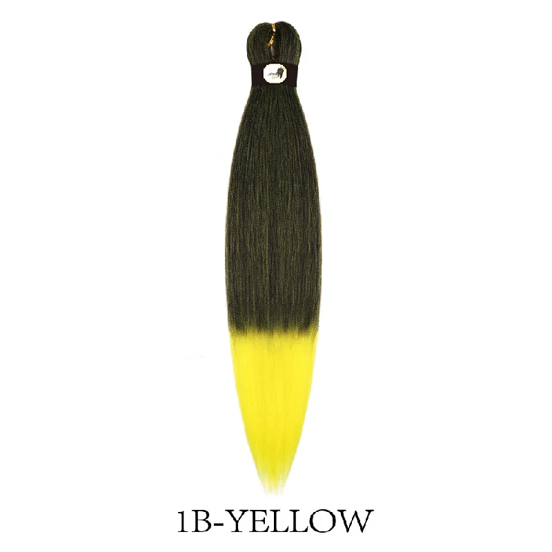 Braided wigs with a pre - plucked hairline for a natural lookHairnergy Braids Pre-Stretched 56'' Braiding Hair Extensions Ombre (color 1/Yellow)