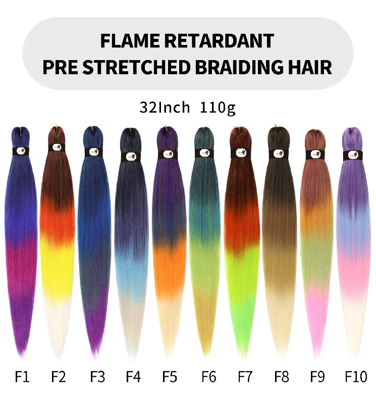 Braided wigs with a side - part for a flattering lookHairnergy Braids Pre-Stretched Long Braiding Hair Extensions 4 Ombre Colors