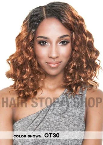 Kinky braided wigs with a tight curl pattern for authenticityMane Concept Enchantress Brazilian Ombre Bundle Weave - RIPPLE DEEP 4pc ORDW4