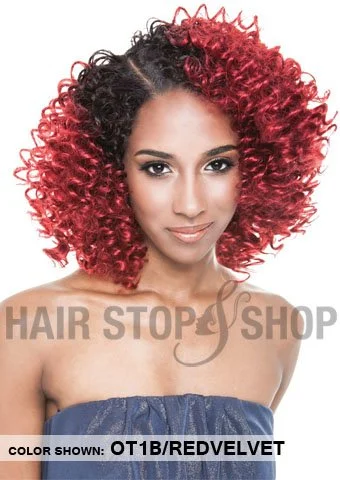 Braided wigs with a side - part for a flattering lookMane Concept Enchantress Brazilian Ombre Bundle Weave - TONI CURL 4pc  OTCW4