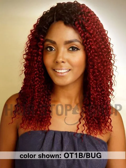 Braided wigs with a pre - plucked hairline for a natural lookMane Concept Human Hair Melanin Queen BOHEMIAN CURL Weave 10 MLBC10 *SALE