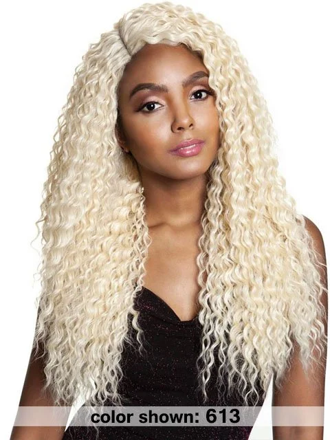 Braided wigs with a side - part for a flattering lookMane Concept Mega Brazilian MEGA SASSY WAVE Weave 3pcMBSS4S