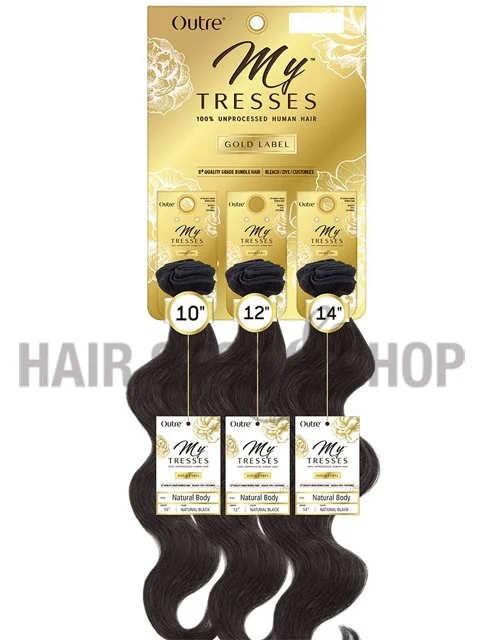 Braided wigs with a middle - part for a classic and elegant styleOutre MyTresses Gold Label NATURAL BODY Weave 3pc