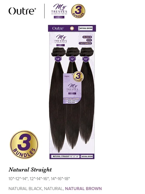 Blonde braided wigs for a trendy and sun - kissed appearanceOutre MyTresses Purple Label NATURAL STRAIGHT Weave 3pc