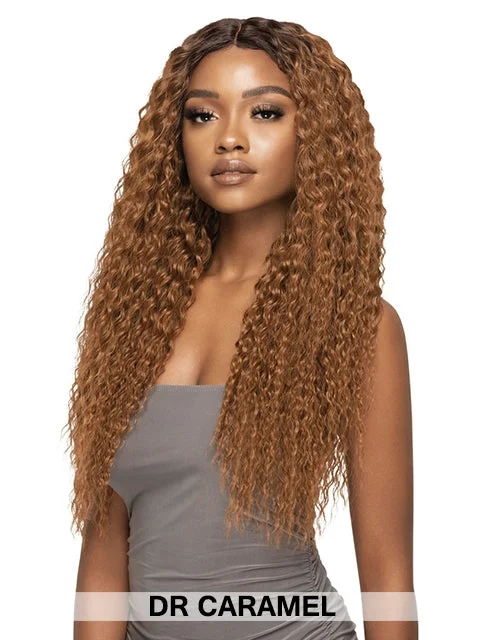 Braided wigs with a water - wave texture for a unique lookOutre Premium Purple Pack Brazilian Bundle Wet and Wavy SUPER CURL Weave 3pc (182022)