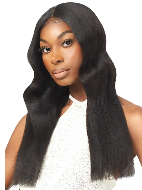 Bohemian - style braided wigs with added beads and accessoriesOutre Remi Human Hair MYLK Yaki Weave 10"