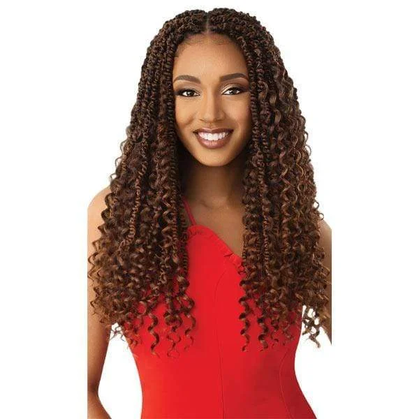 Braided wigs for a formal event with a sophisticated designOutre X-Pression Twisted Up Crochet Braid - BOHO WAVY BOMB TWIST 20