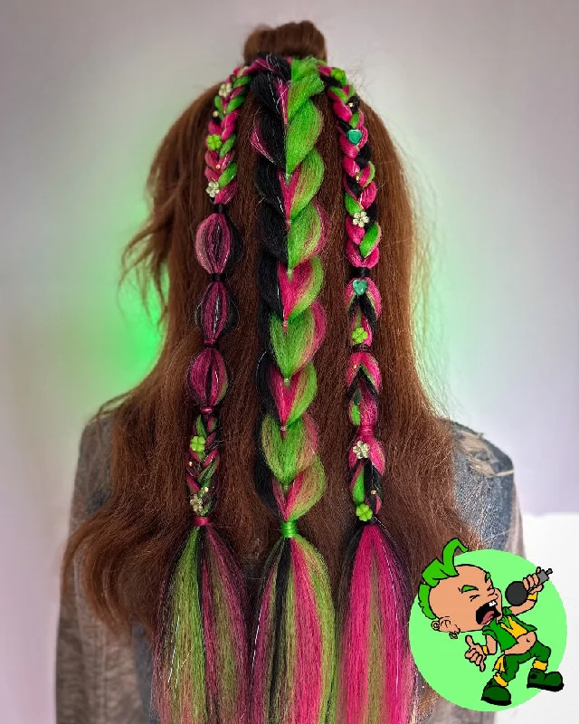 Bob - length braided wigs for a short and sassy lookPunk Leprechaun Braided Ponytail