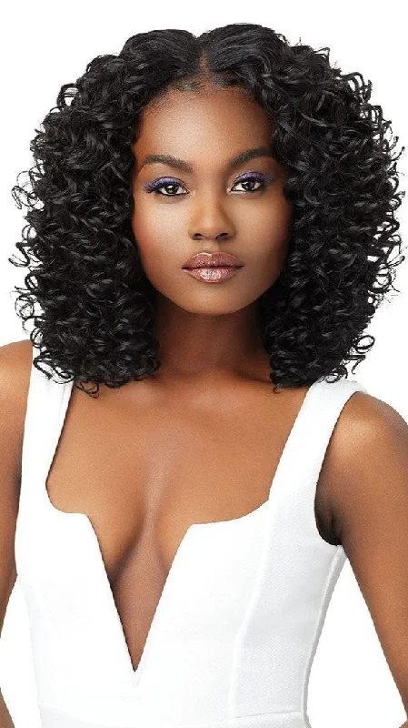 Blonde braided wigs for a trendy and sun - kissed appearanceOutre Purple Pack Long Series 3pcs Bounce Curl Weave