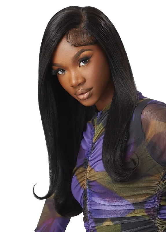 Braided wigs with a pre - plucked hairline for a natural lookOutre Premium Purple Pack Yaki Human Hair Weave