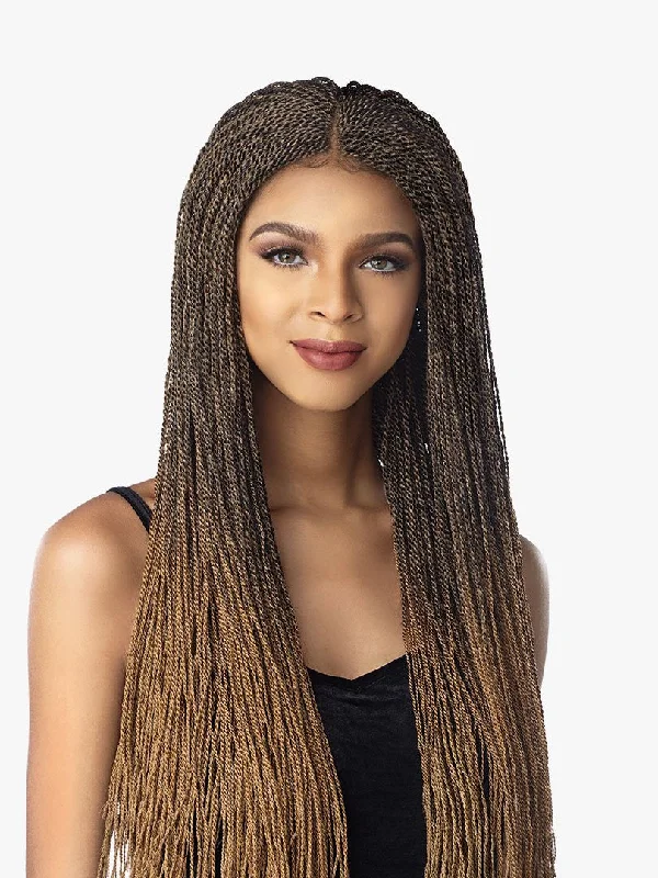 Bob - length braided wigs for a short and sassy lookSensationnel 4 X 4 MICRO TWIST Hand Braided Lace Wig