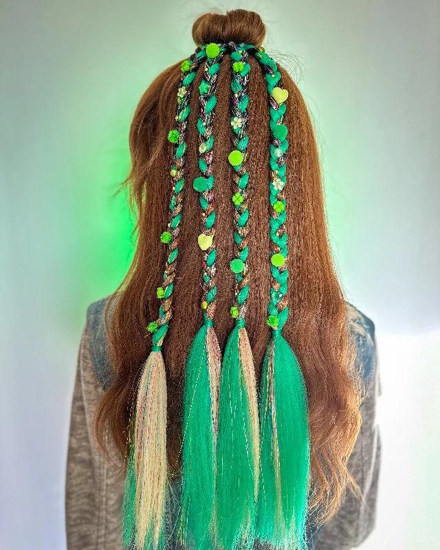 Human hair braided wigs for a luxurious feelShamrock Gemmed Braided Ponytail