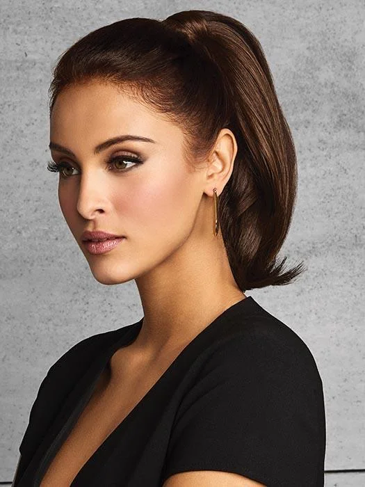 High - volume ponytails for a bold and glamorous appearance12" Simply Straight Pony (Under $50)