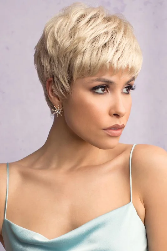 Short wig with auburn highlights for a warm and rich colorGabby <br>Synthetic Wig