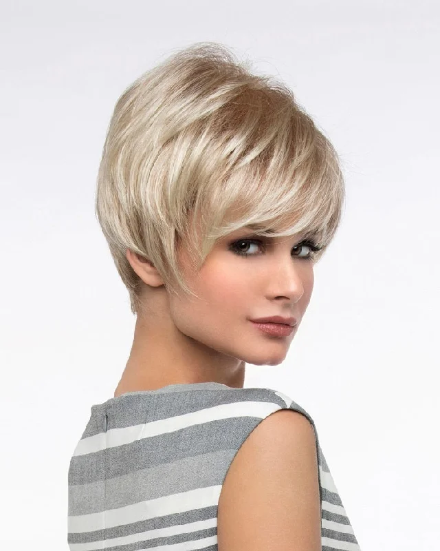 Short wig with a blunt bob cut for a modern and sleek styleAngel Wig by Envy | Synthetic Hair | Average Cap