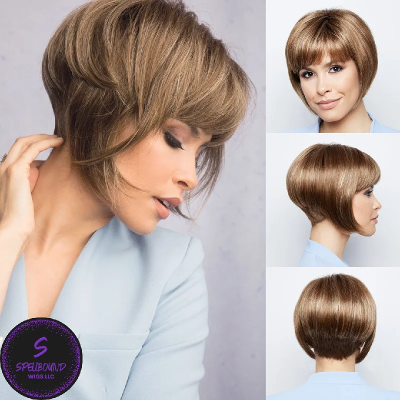 Heat - resistant short wig for easy styling with hot toolsAngie - Alexander Couture Collection by Rene of Paris