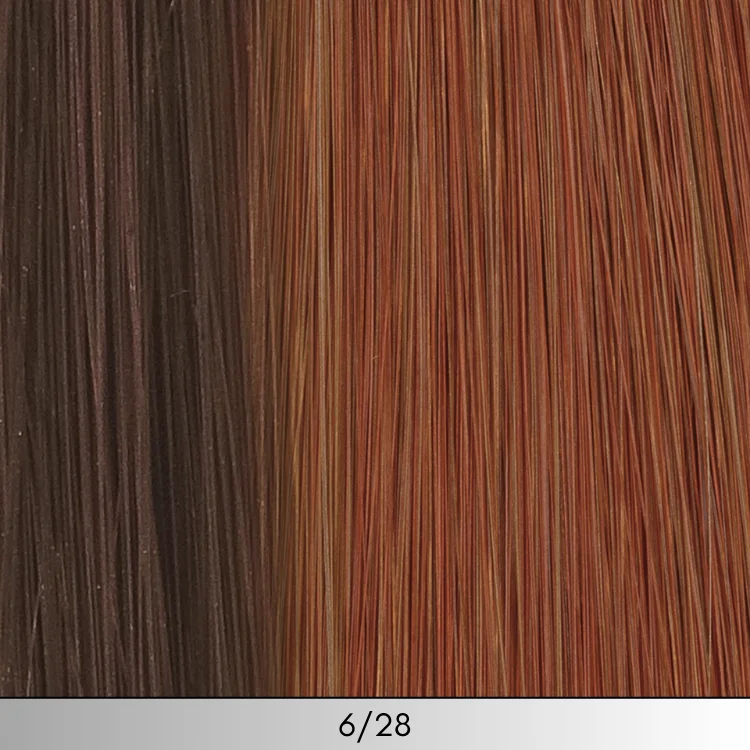 6/28 - Medium + Dark Brown with Bright Auburn highlights