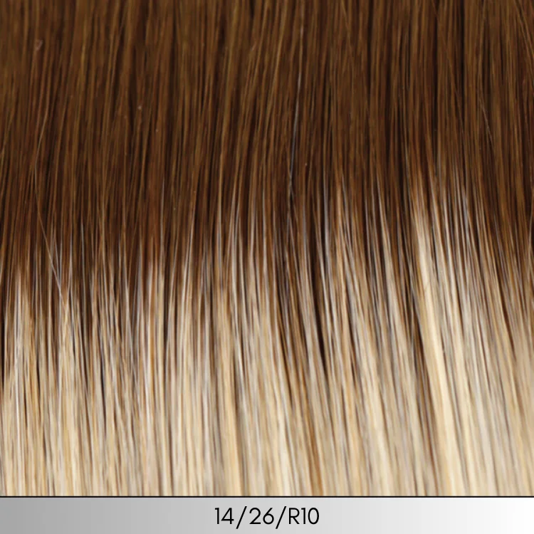 14/26/R10 - Light Red Brown with Gold Blonde and Rooted Medium Brown