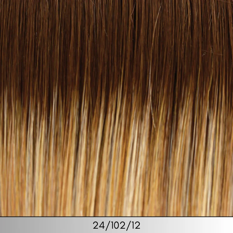 24/102/R12 - Golden Blonde with Platinum highlights and Rooted Light Golden Brown