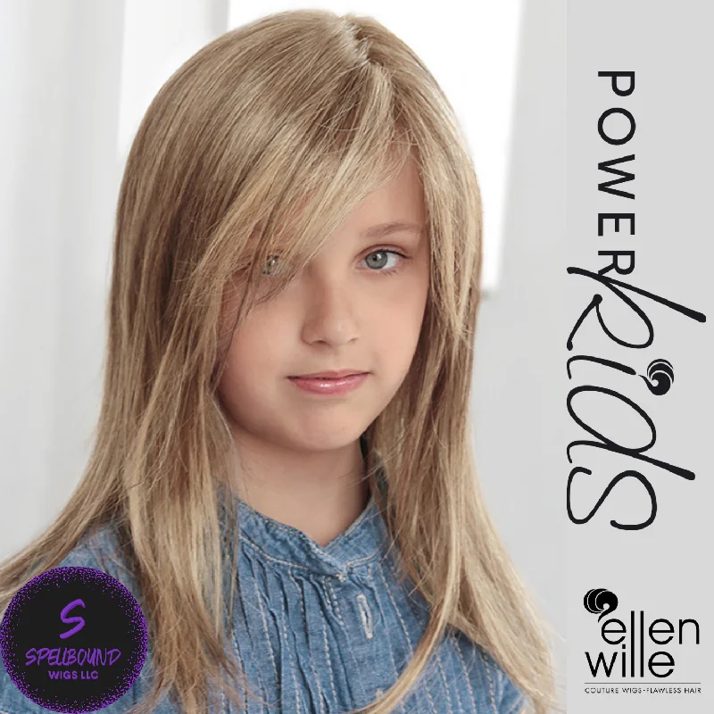 Short wig with a geometric pattern for a unique and fashion - forward designAnne Nature Remy Human Hair - Power Kids Collection by Ellen Wille