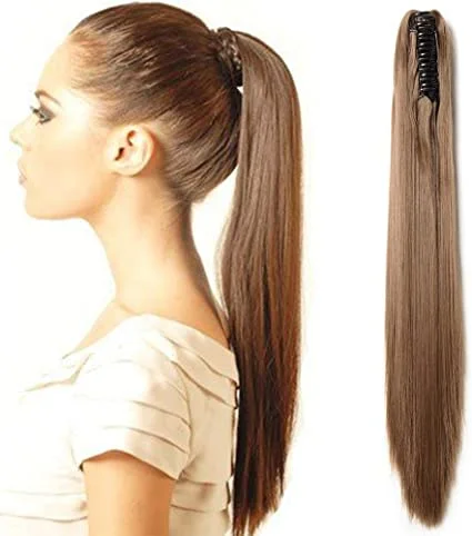 Ponytails for a formal event with a touch of sparkle or beadsDark blonde  straight 26" ponytail