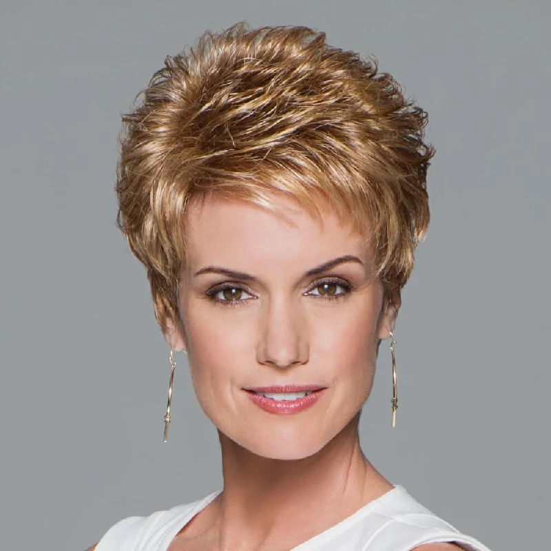 Layered short wig to add volume and dimensionAspire Petite by Gabor (Basic Cap Wig)