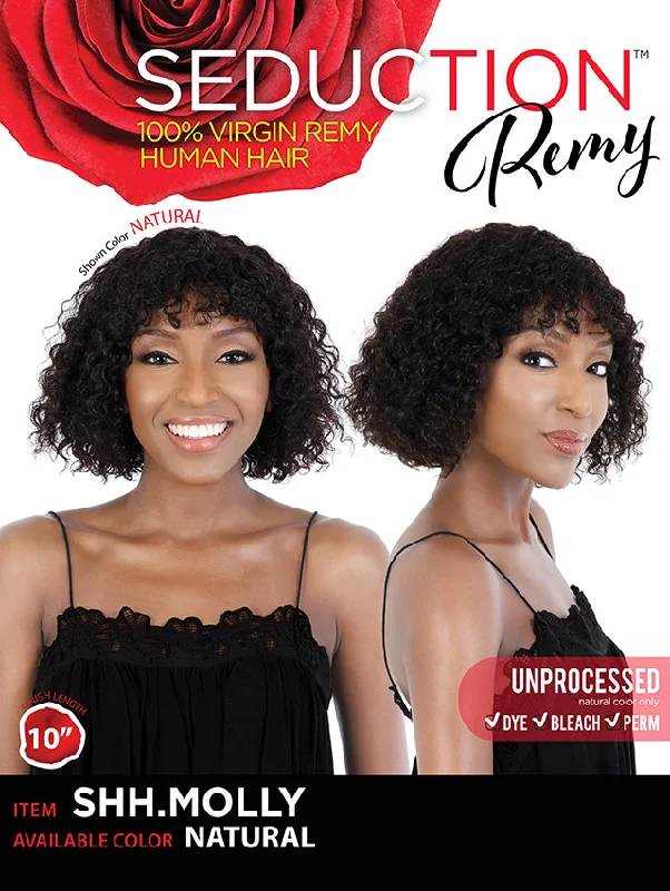 Short wig for daily office wear with a professional lookSeduction Remy Human Hair Wig - SHH.MOLLY