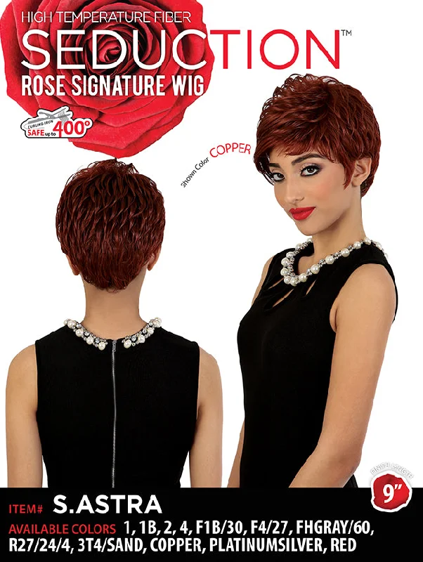 Short wig with a gradient color for a modern and stylish appearanceSeduction Rose Signature Synthetic Wig - S.ASTRA