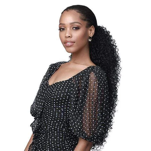 High - volume ponytails for a bold and glamorous appearanceBobbi Boss Drawstring Ponytail Speedy Updo - SPUP45 Jerry Curl 26"