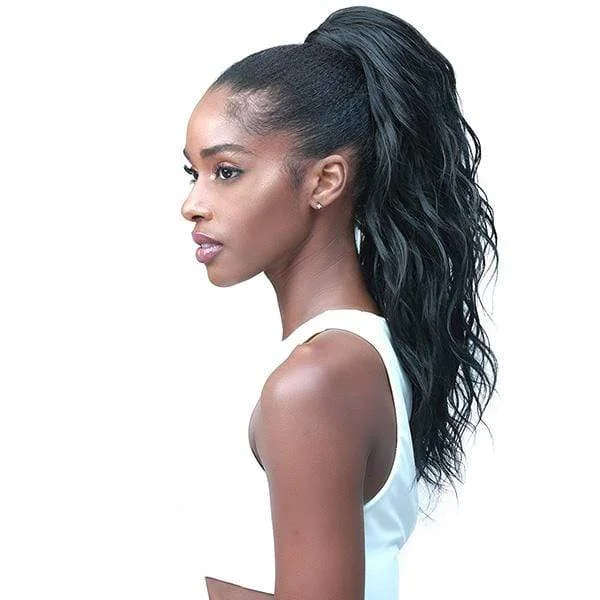 Human hair ponytails with a natural shine for a luxurious lookBobbi Boss Miss Origin Tress Up Human Hair Blend Ponytail - MOD014 LOOSE WAVE 18"