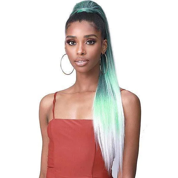 High - volume ponytails for a bold and glamorous appearanceBobbi Boss Miss Origin Tress Up Human Hair Blend Ponytail - MOD011 YAKI STRAIGHT 32"