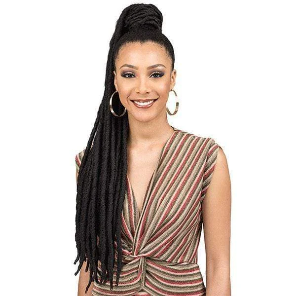 Straight ponytails with a sleek finish for a modern and polished lookBobbi Boss Synthetic Speedy Up do Drawstring Ponytail - SPUP42 FAUX LOC L