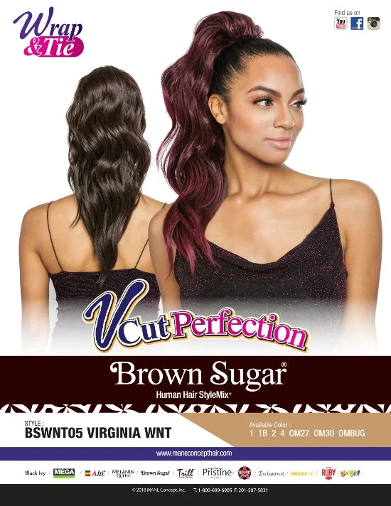 Ponytails made from recycled materials for an eco - friendly optionBROWN SUGAR® BSWNT05 VIRGINIA WNT