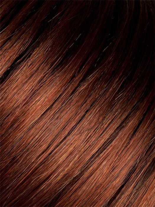 AUBURN ROOTED | Dark Auburn, Medium Auburn, and Warm Medium Brown blend and dark brown roots