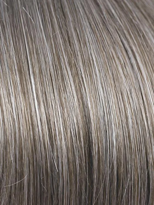 SANDY SILVER | Silver Medium Brown blend that transitions to more Silver then Medium Brown then to Silver Bangs