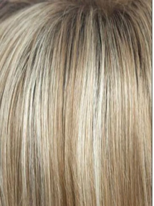 SUGAR CANE R | Rooted Platinum Blonde and Strawberry Blonde evenly blended base with Light Auburn highlight