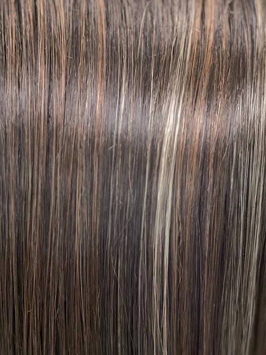 CHOCOLATE SWIRL | Dark Brown Base with Light Auburn and Honey Blonde evenly highlited.