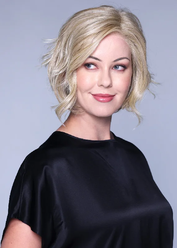 Short wig with a gradient color for a modern and stylish appearanceLos Angeles | Heat Friendly Synthetic Extended Lace Front Wig  (Mono Part) by Belle Tress