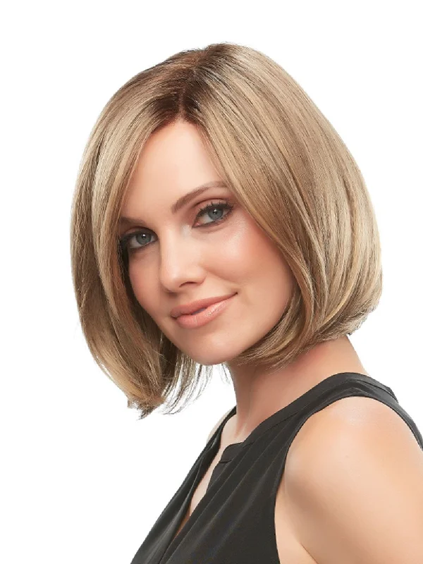 Layered short wig to add volume and dimensionKristi | Synthetic Mono Top (Hand Tied) Wig by Jon Renau