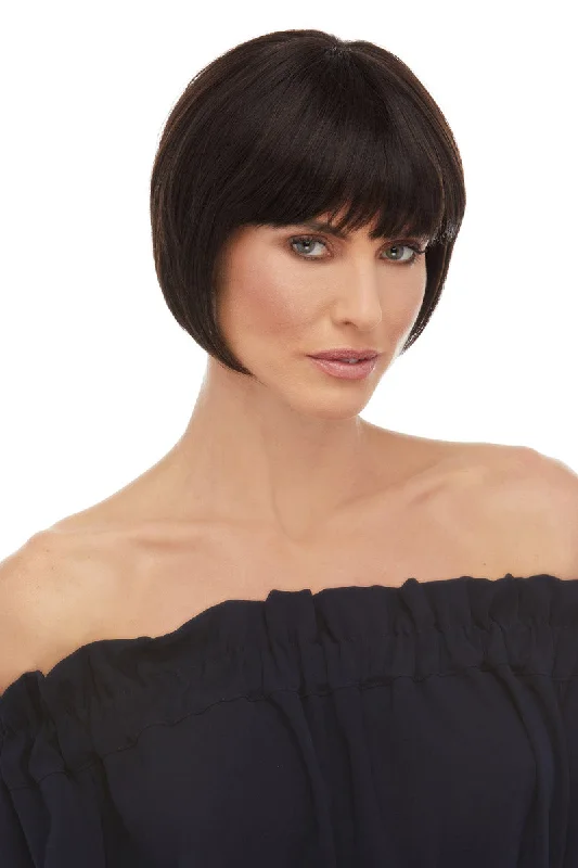 Short wig with auburn highlights for a warm and rich colorMira <br>Remy Human Hair Wig