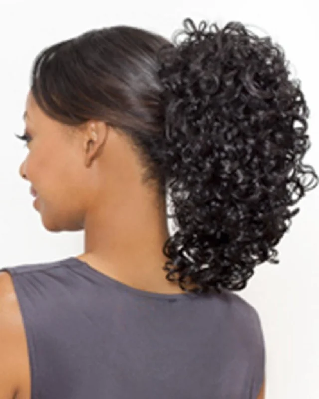 Ponytails for a formal event with a touch of sparkle or beadsFusha Drawstring - Heat Resistant Fiber Ponytail