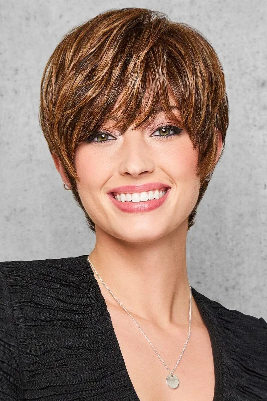 Short wig with a gradient color for a modern and stylish appearanceHairdo Wigs - Feather Cut (#HDFTCT)